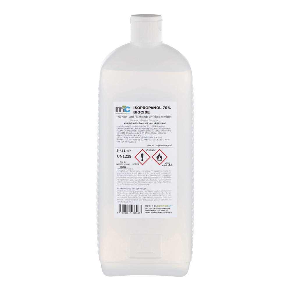 MC24 Hände-/Flächendesinfektion Biocide, Rechteckfl., Klappschar., 1L