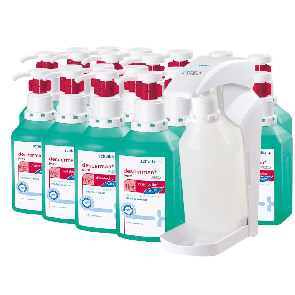 Schülke hyclick®-Set, 20x 500ml desderman®, 1x Spender