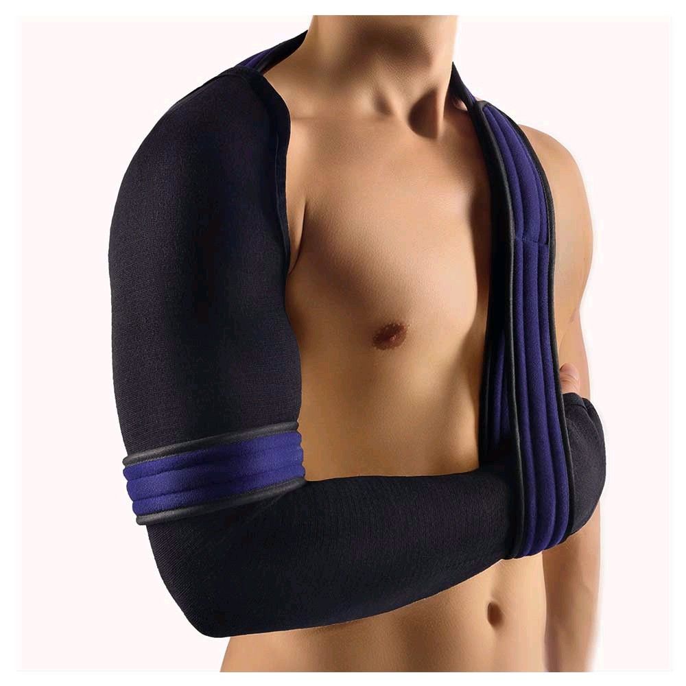 BORT OmoBasic® Schulter-Arm-Bandage, geschlossene Form, Gr. 2, L, blau