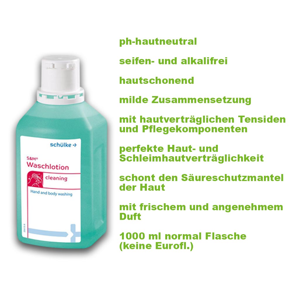 Schülke s-m® Waschlotion, seifen-/alkalifrei ph-neutral, 1000 ml