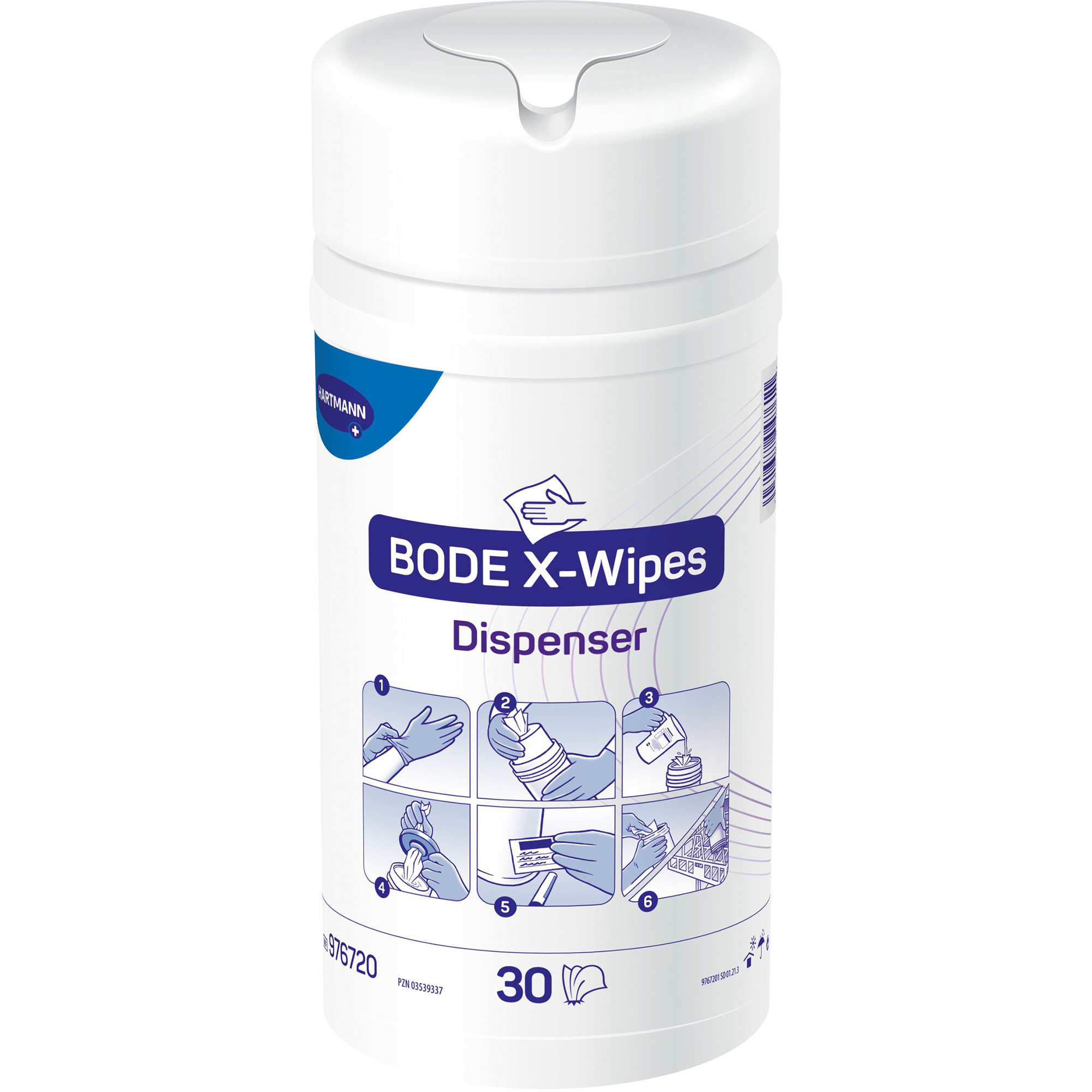 BODE X-Wipes Vliesrollen im Folienbeutel, 90 Tücher