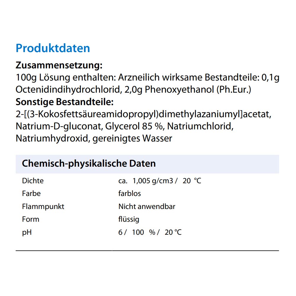 Octenisept® Wund und Hautdesinfektion von Schülke, farblos, schmerzfrei, 50 ml