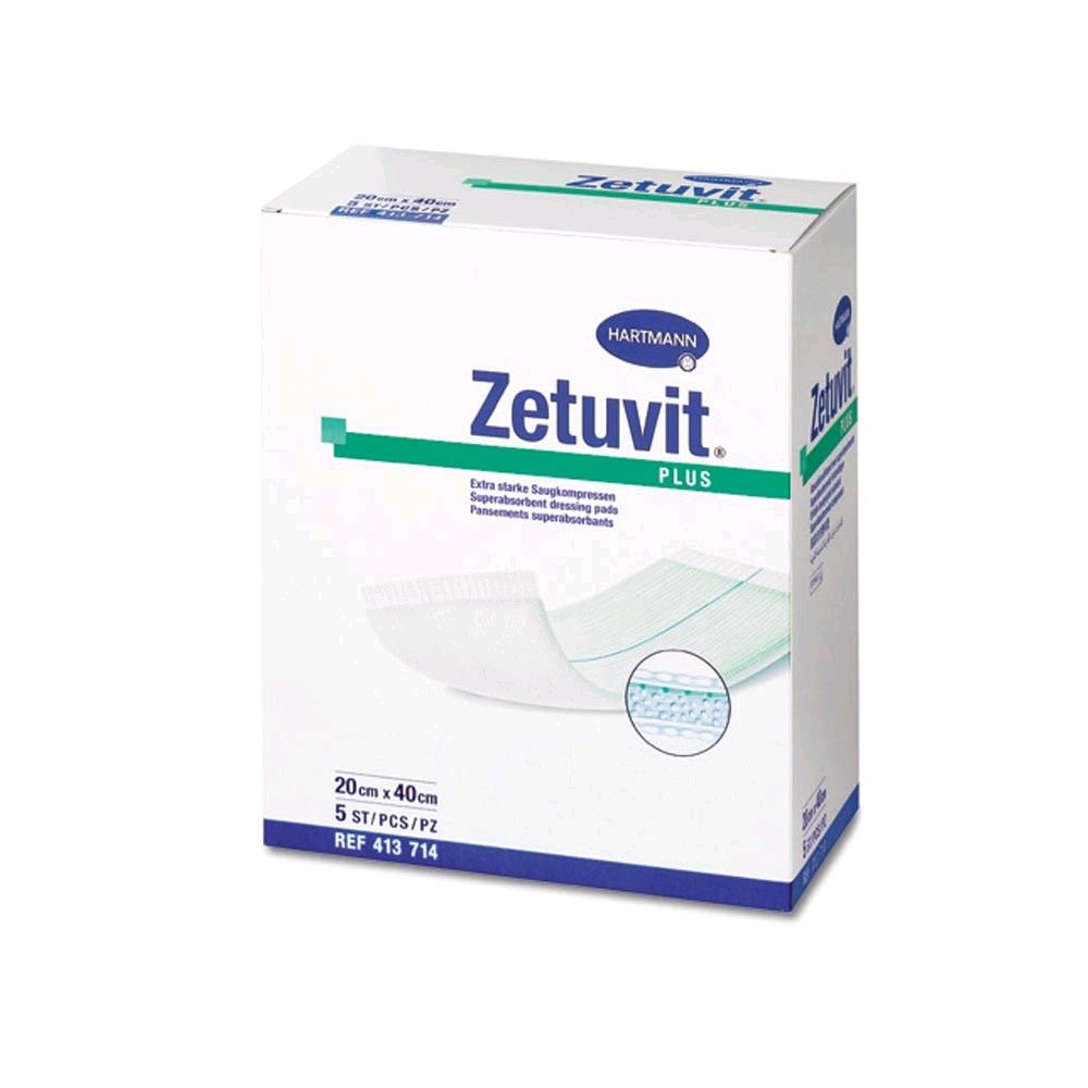 Hartmann Zetuvit Plus Saugkompresse, steril, 10 x 10 cm, 10 Stück