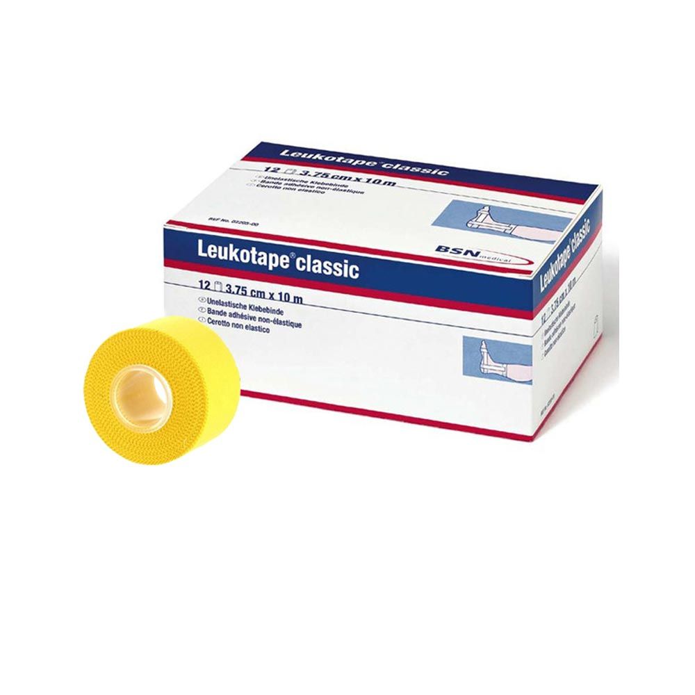 BSN medical Leukotape classic, Tapeverband 3,75cmx10m, 12 Rollen gelb