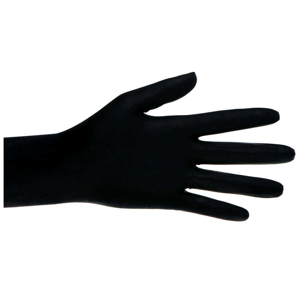 Black Ninja, Latex Einmalhandschuhe von Ampri, puderfrfei, Gr. XL