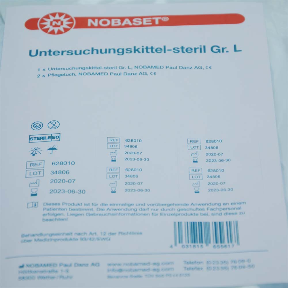 Untersuchungskittel von Noba, steril, Größe L, 1 Stück