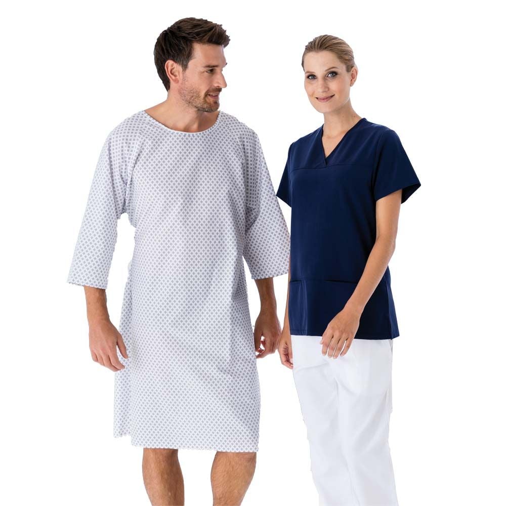 Exner Patientenhemd, weiß, Baumwolle/Polyester, 150g