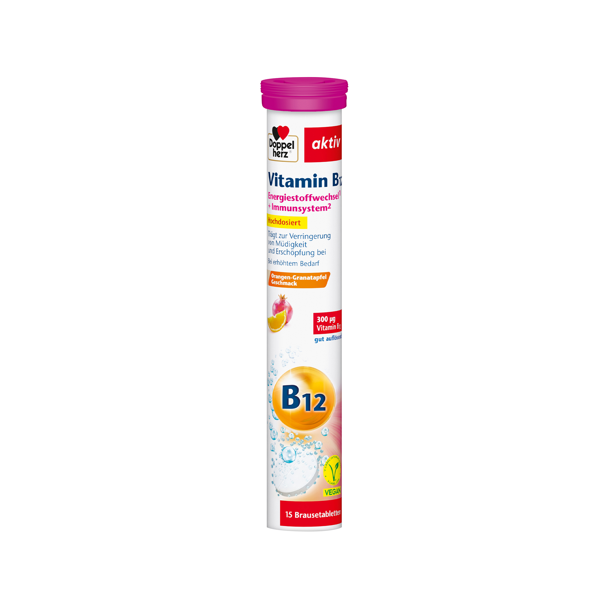 Doppelherz aktiv Vitamin B12, 15 Brausetabletten