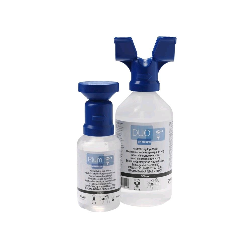 Plum Augenspülflasche mit Einfachem oder Duo Augenaufsatz, pH Neutral