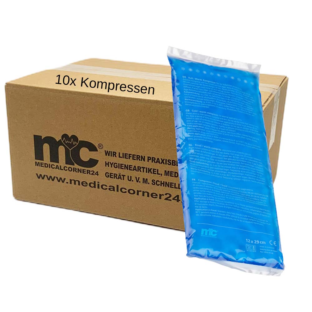 Kalt Warm Kompresse, Gel, Mikrowellen geeignet, 12x29 cm, 10 St.