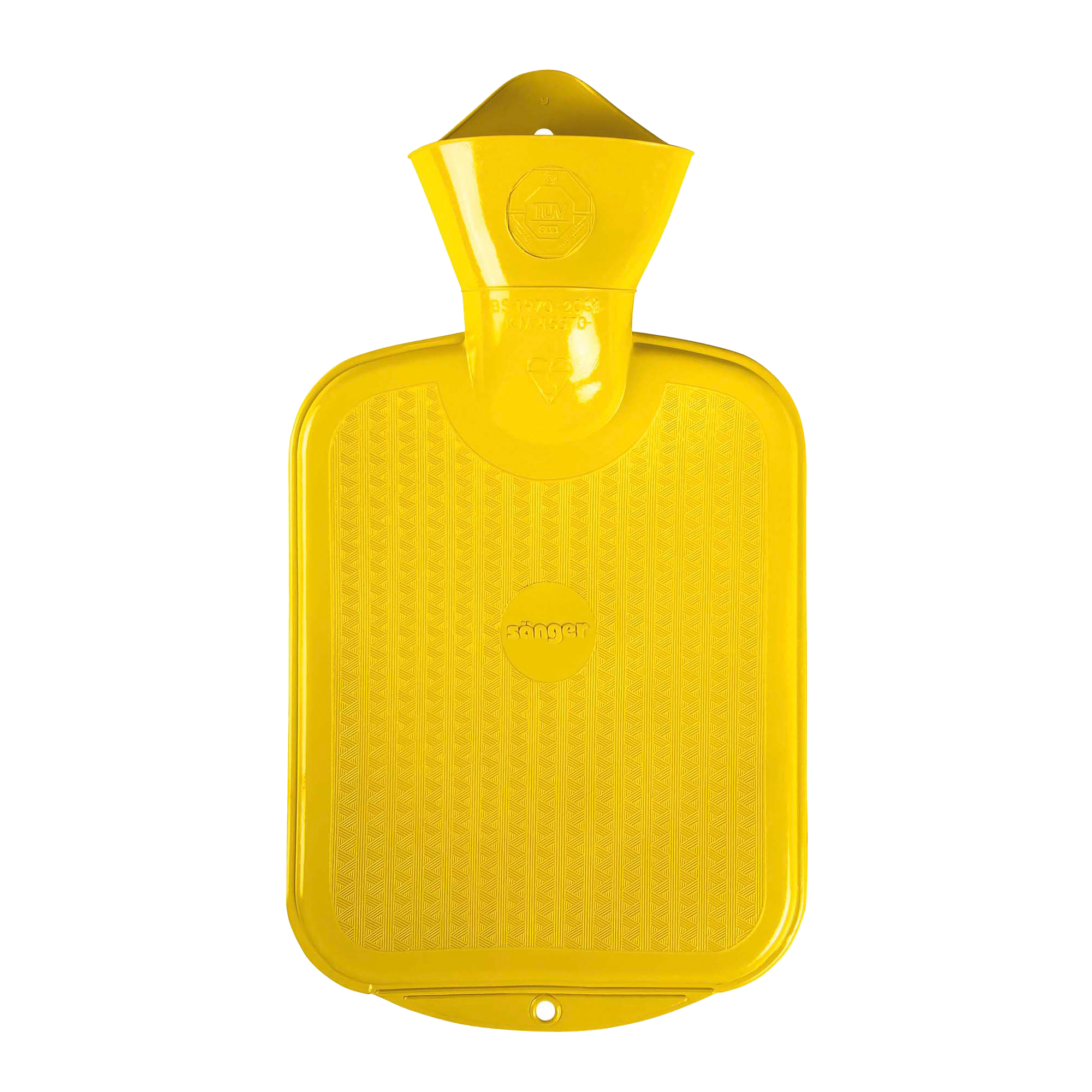 Sänger 0,8L FSC Naturgummi Wärmflasche, glatt, gelb