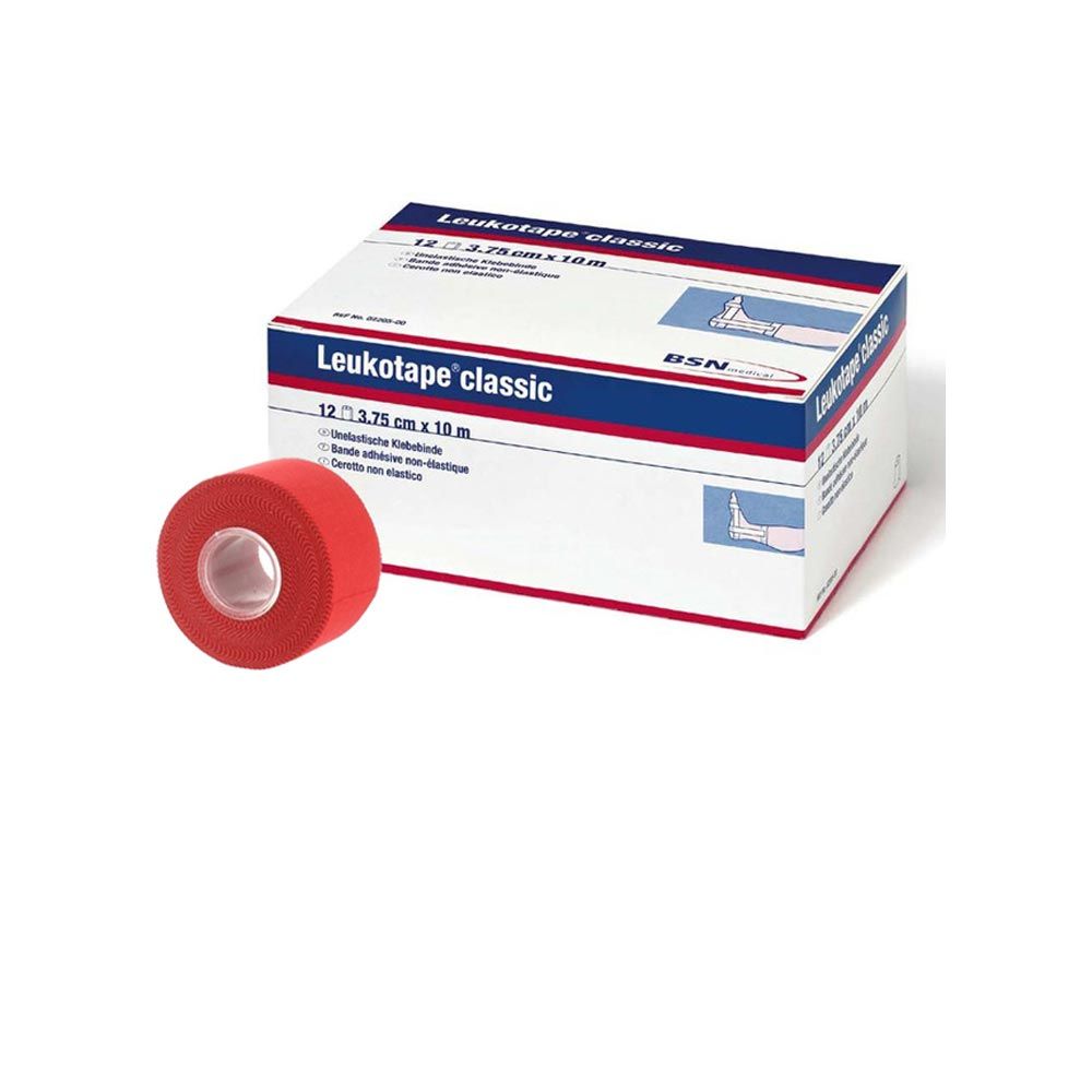 BSN medical Leukotape classic, Tapeverband 3,75cm x 10m, 5 Rollen rot