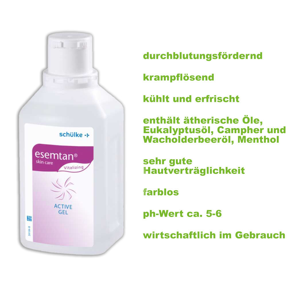 Schülke esemtan® active gel, fördert Durchblutung, krampflösend, 500ml