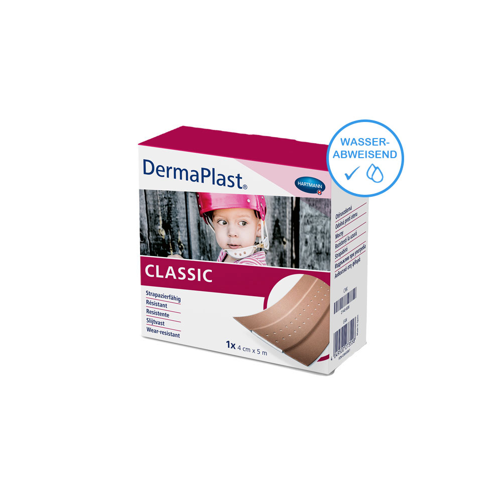 Hartmann DermaPlast classic, Wundpflaster, 1 Rolle, 5 m x 4 cm