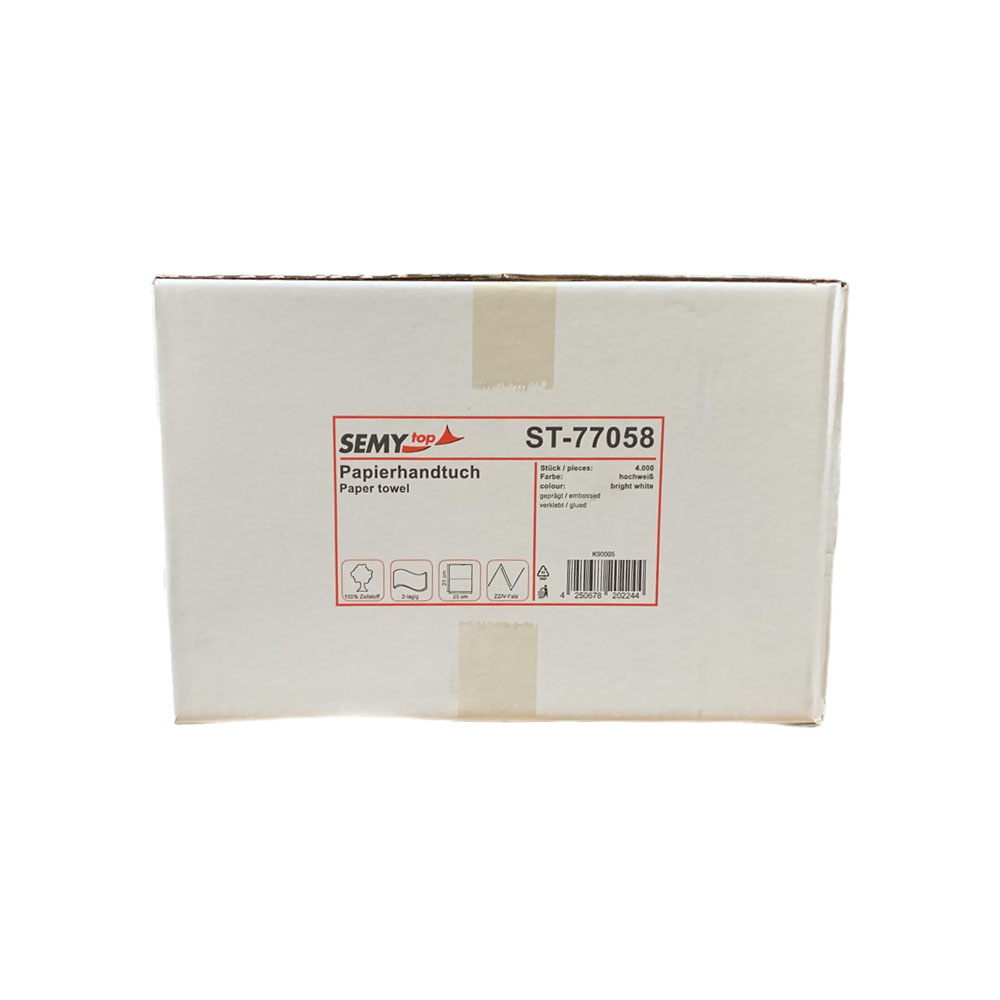 Plock SEMYTop Papierhandtuch 25x23 cm, 2-lagig, weiß, 4.000 Stück