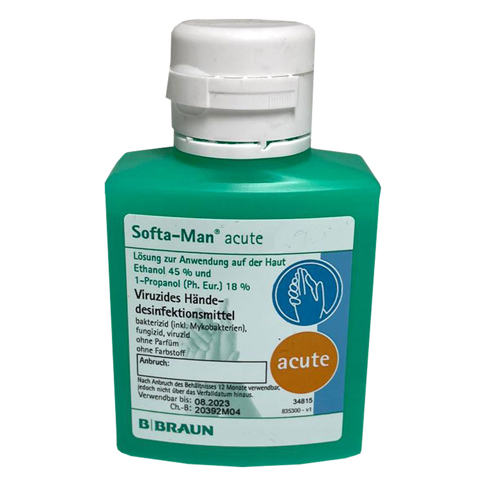 B.Braun Händedesinfektion Softa-Man® acute, Viruzides,100ml Fl.