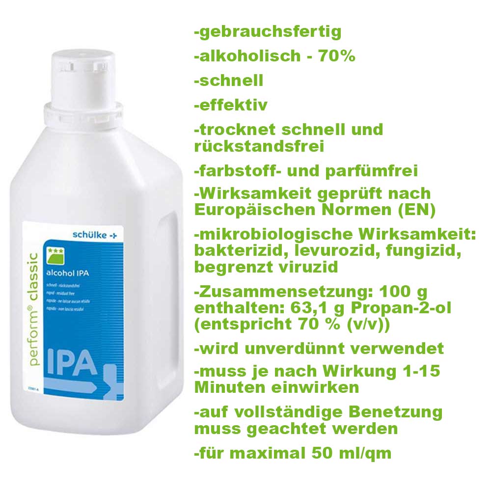 Schülke Desinfektionslösung Perform® classic alcohol IPA 70%, 1000 ml