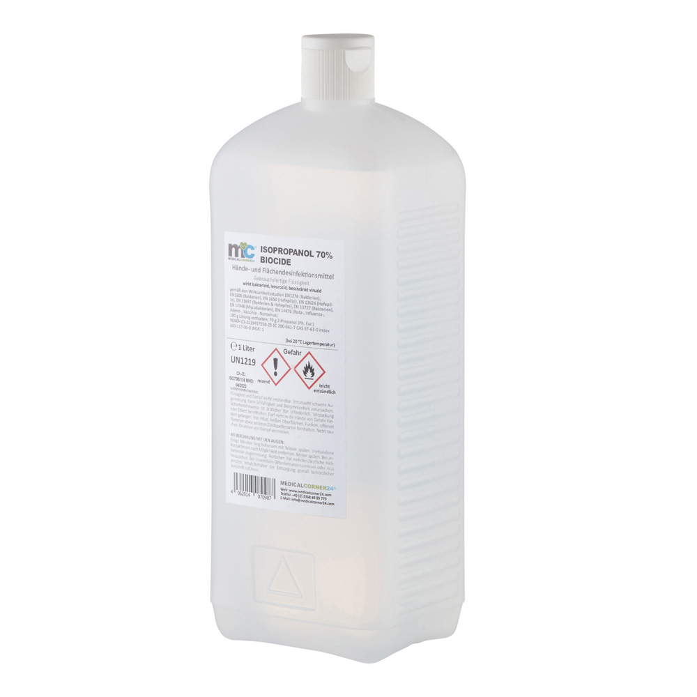 MC24 Hände-/Flächendesinfektion Biocide, Rechteckfl., Klappschar., 1L