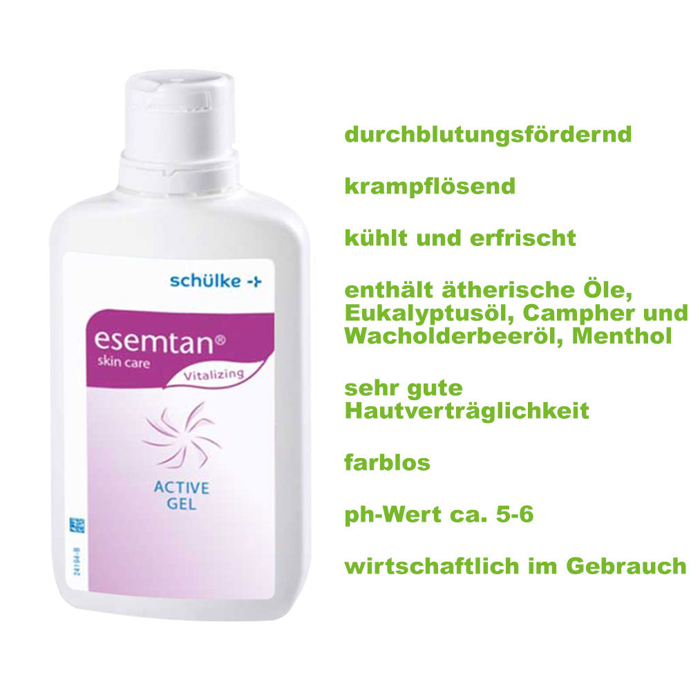Schülke esemtan® active gel, fördert Durchblutung, krampflösend, 150ml