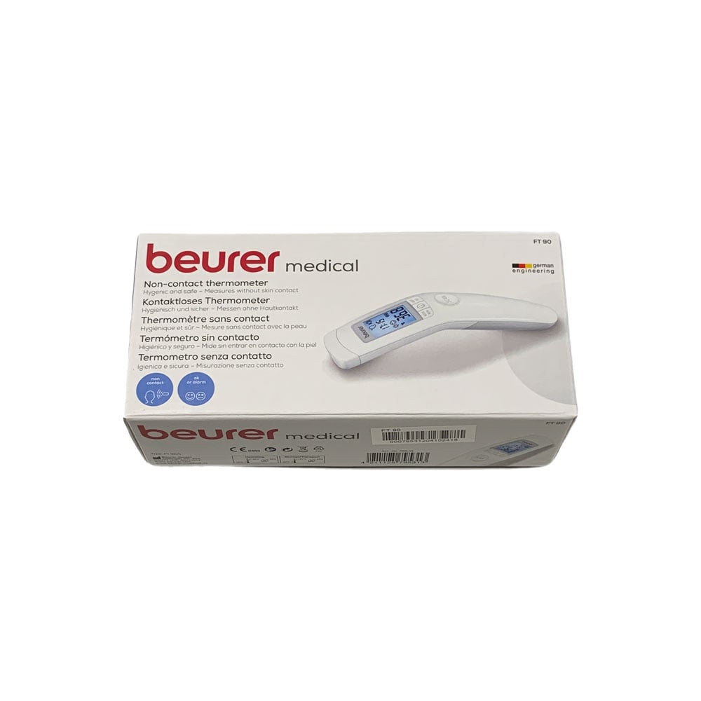 Kontaktloses Fieberthermometer FT90 von Beurer für Stirn, Fieberalarm