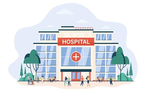 Illustration eines Hospitals