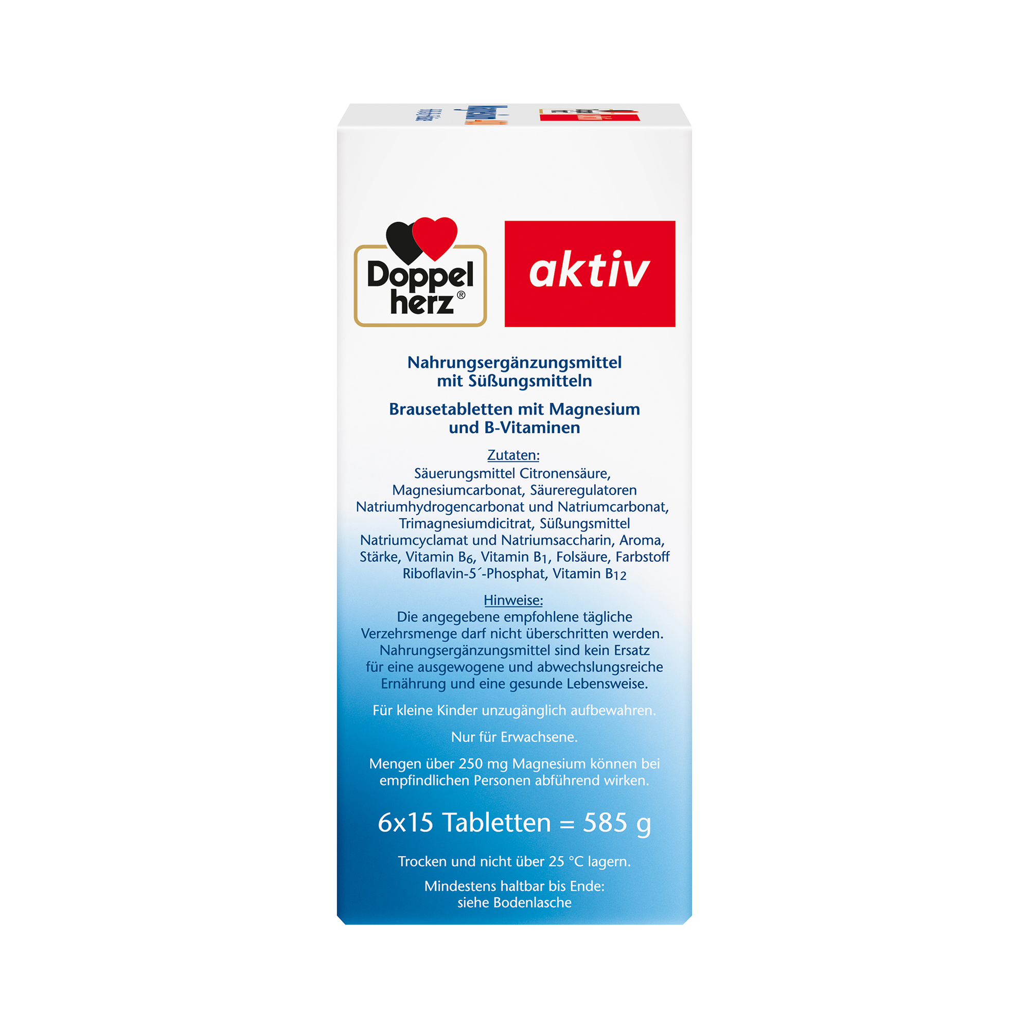 Doppelherz aktiv Magnesium 400 + B-Komplex, 6x15 Brausetabletten
