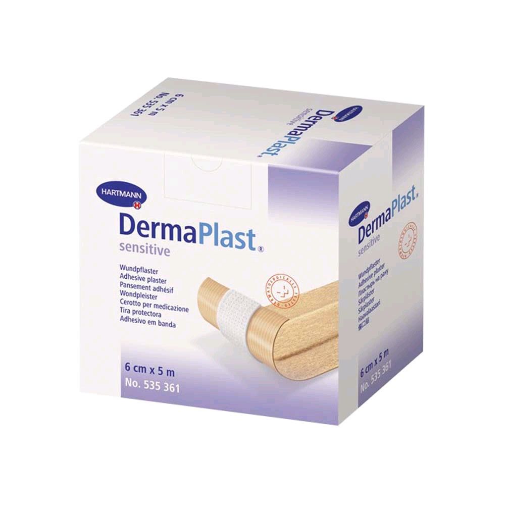 Hartmann DermaPlast sensitive, Vlies-Wundpflaster, 1 Rolle, 5 m x 4 cm