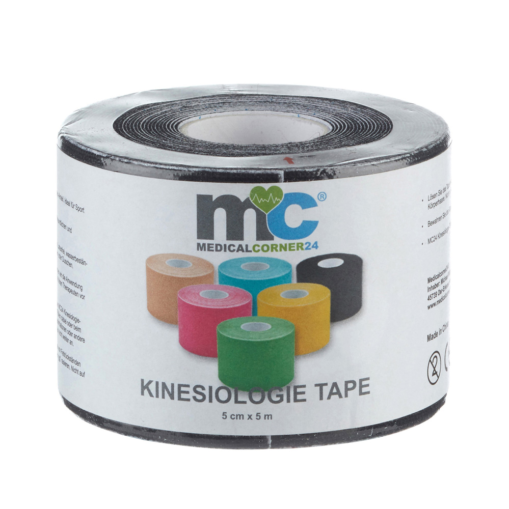Power Kinesiologie Tapes, 5cm x 5m, 12 Rollen in sechs versch. Farben