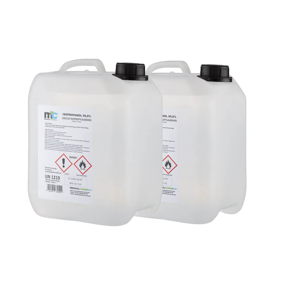 Isopropanol 99,9 %, Isopropylalkohol, Reinigung, 2x 5 L