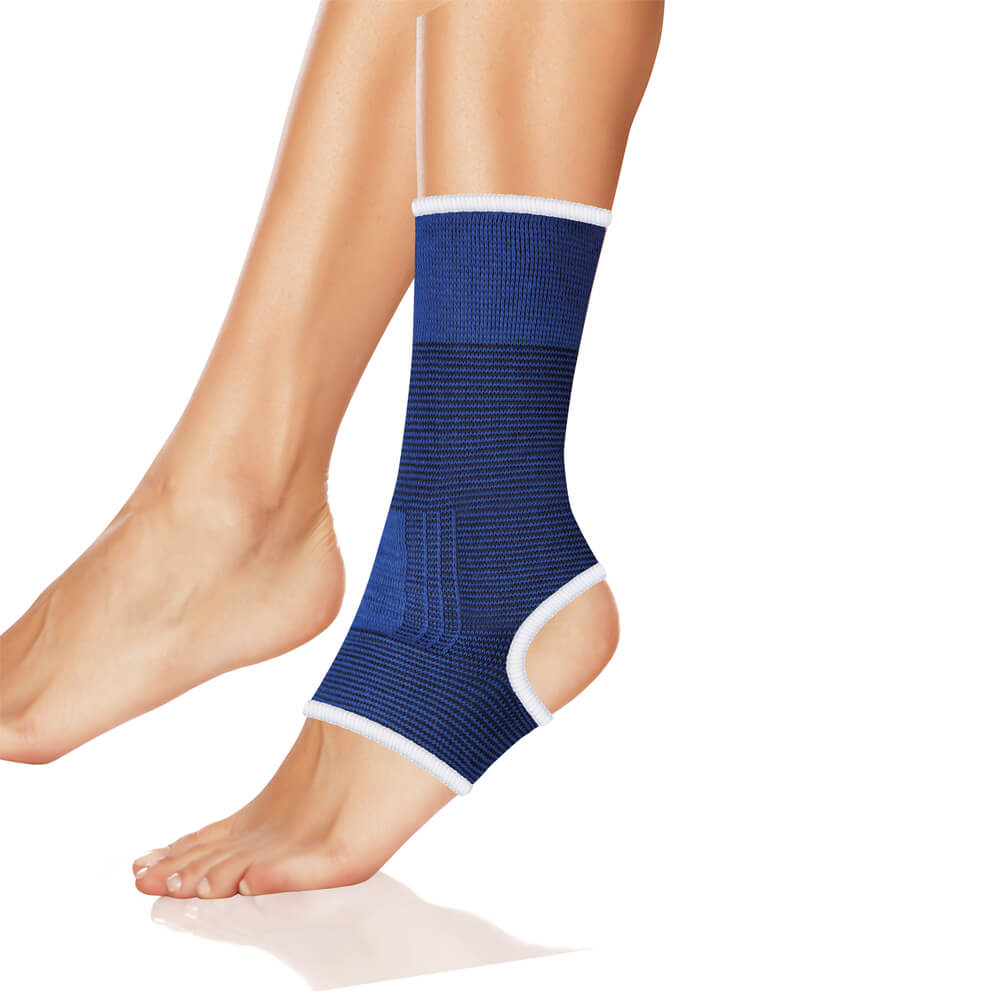 Fußgelenkschutz, Elastische Sportbandage, von Lifemed®, blau, Gr. S