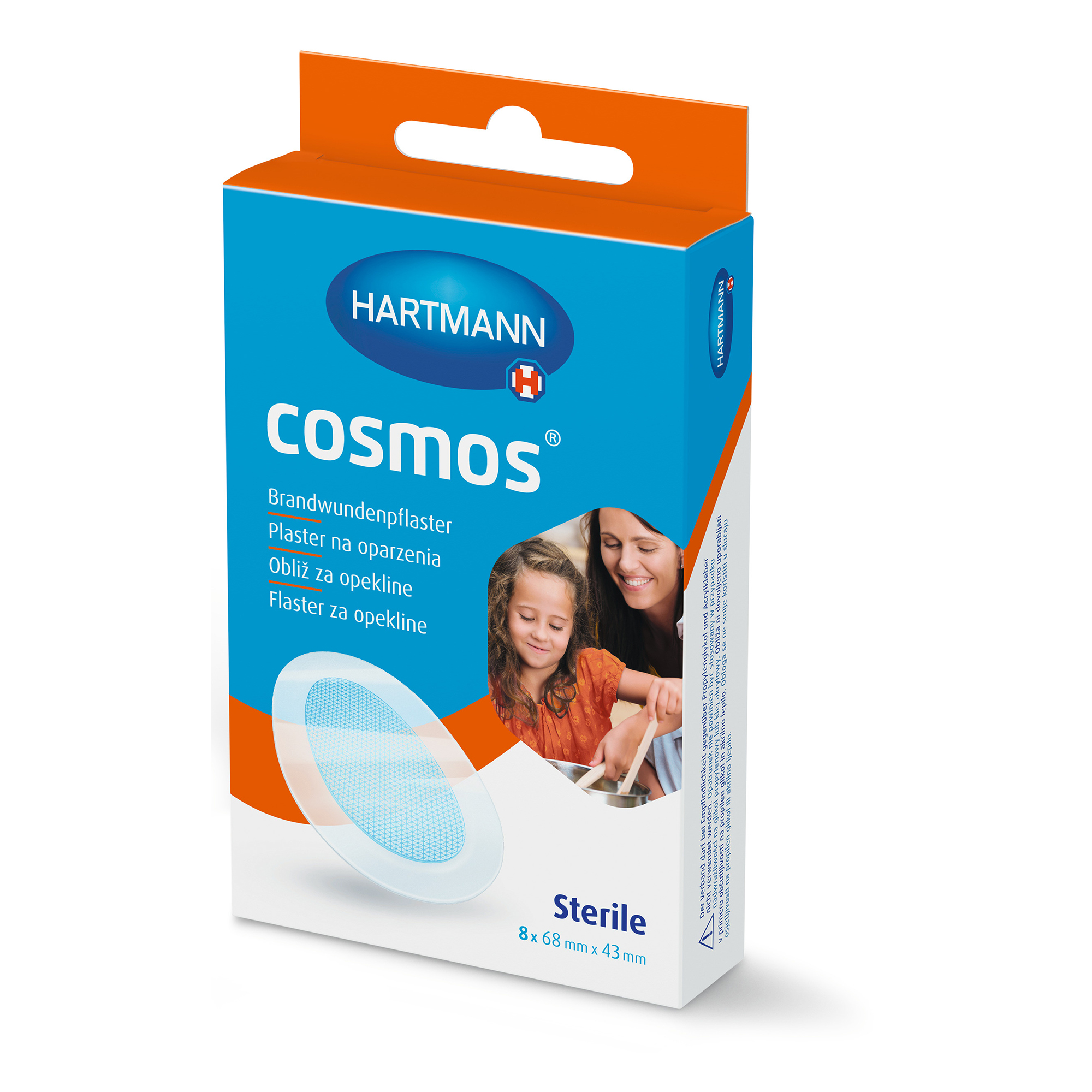 Hartmann Cosmos® Brandwundenpflaster 68 x 43 mm, 8 Pflaster in Faltschachtel