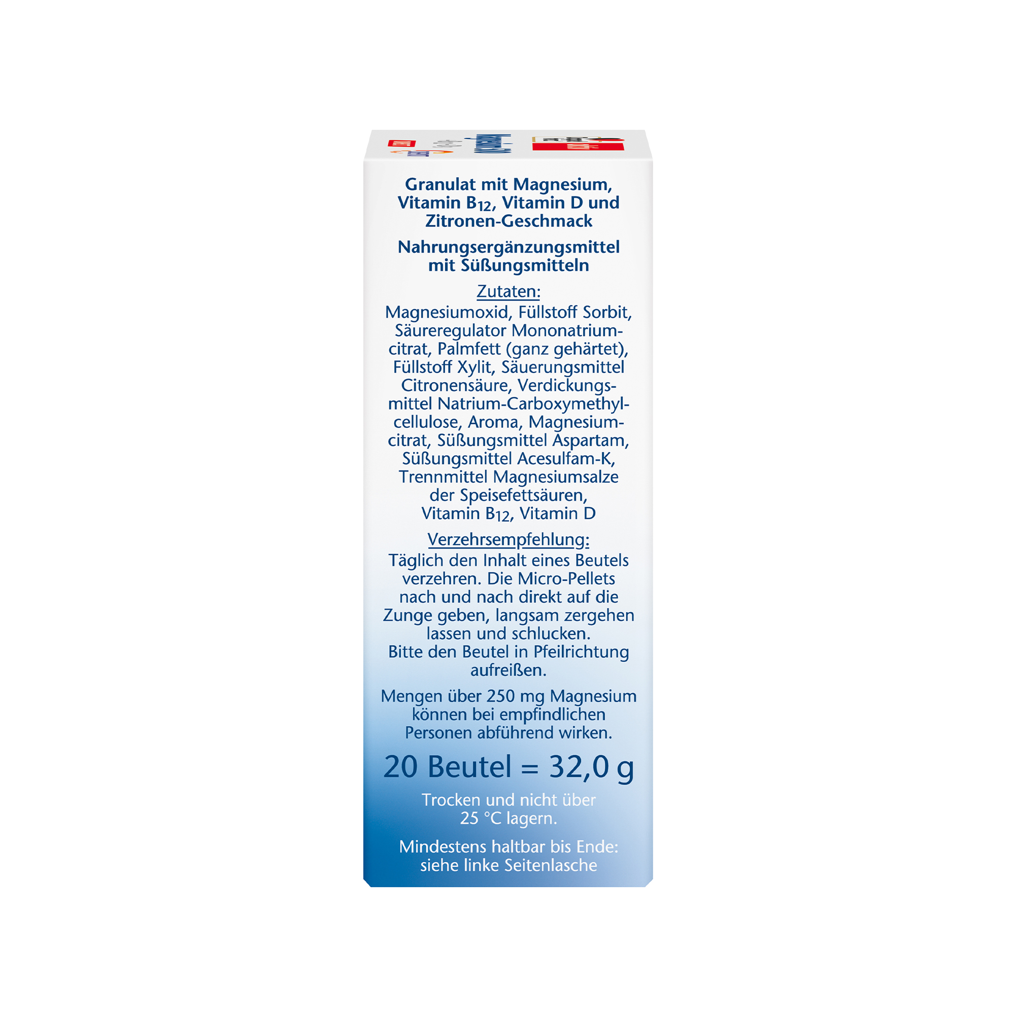 Doppelherz aktiv Magnesium 500 + B12 + D3 Depot, direct, 20 Portionen