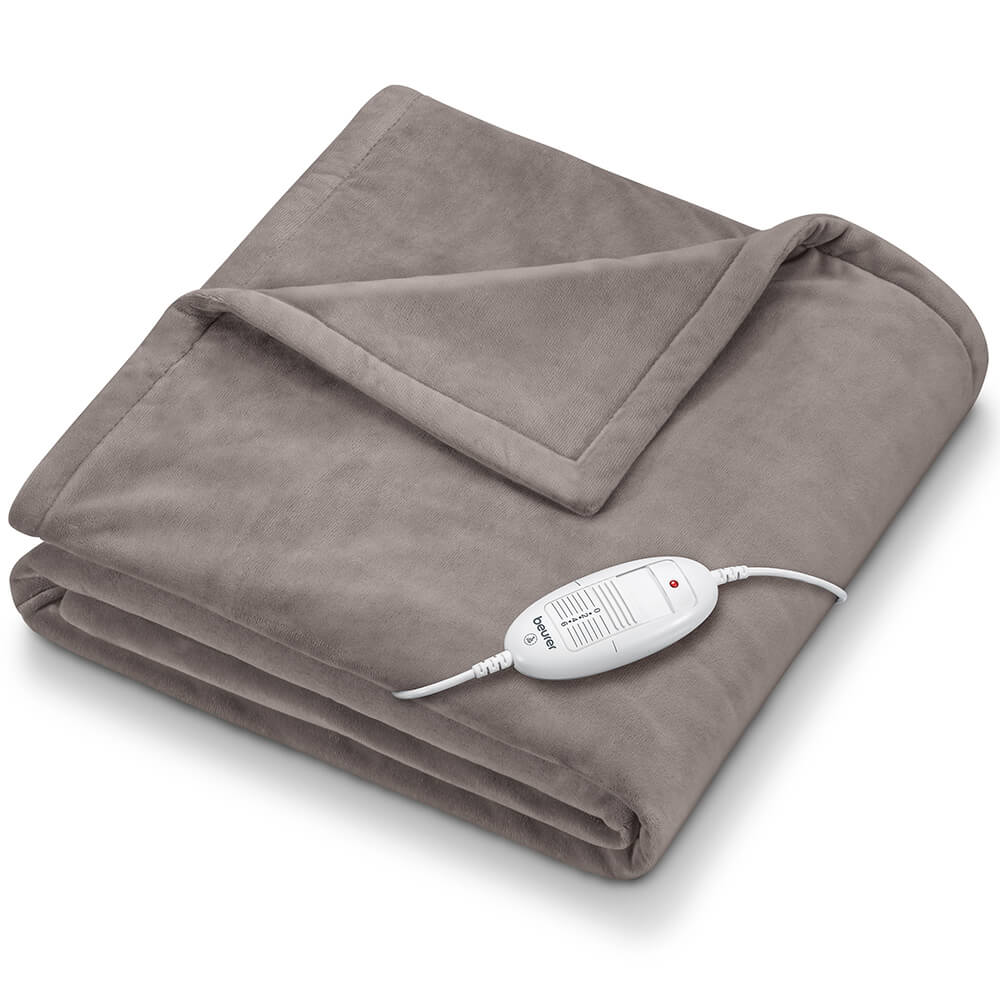 Heizdecke HD75, Kuscheldecke, Wärmedecke, Waschbar, von Beurer, Taupe