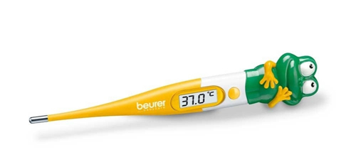 Klassische Fieberthermometer für Kinder in lustiger Tierform machen die Anwendung zum Spiel Baby-Thermometer mit Griff in Froschform