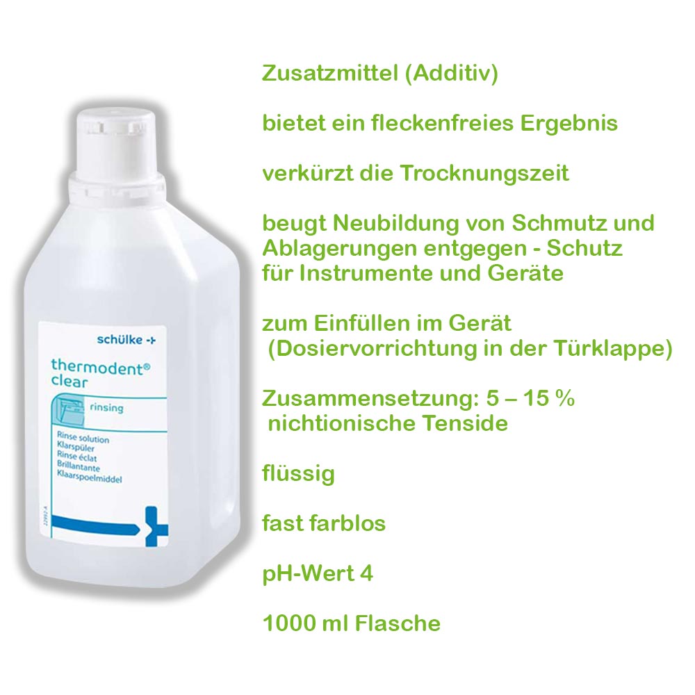 Schülke Klarspüler Thermodent® Clear, ph-neutral, Dental, 1000 ml