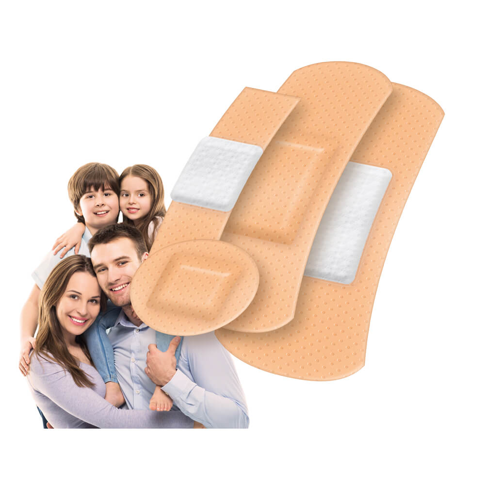 Pflasterstrips Allround, hautfarben, von Lifemed®, 4 Größen, 50 Stück