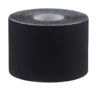 Power Kinesiologie Tape, 5 cm x 5 m, 1 Rolle, schwarz