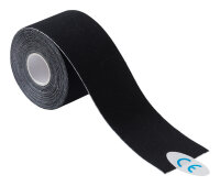 Power Kinesiologie Tape, 5 cm x 5 m, 1 Rolle, schwarz